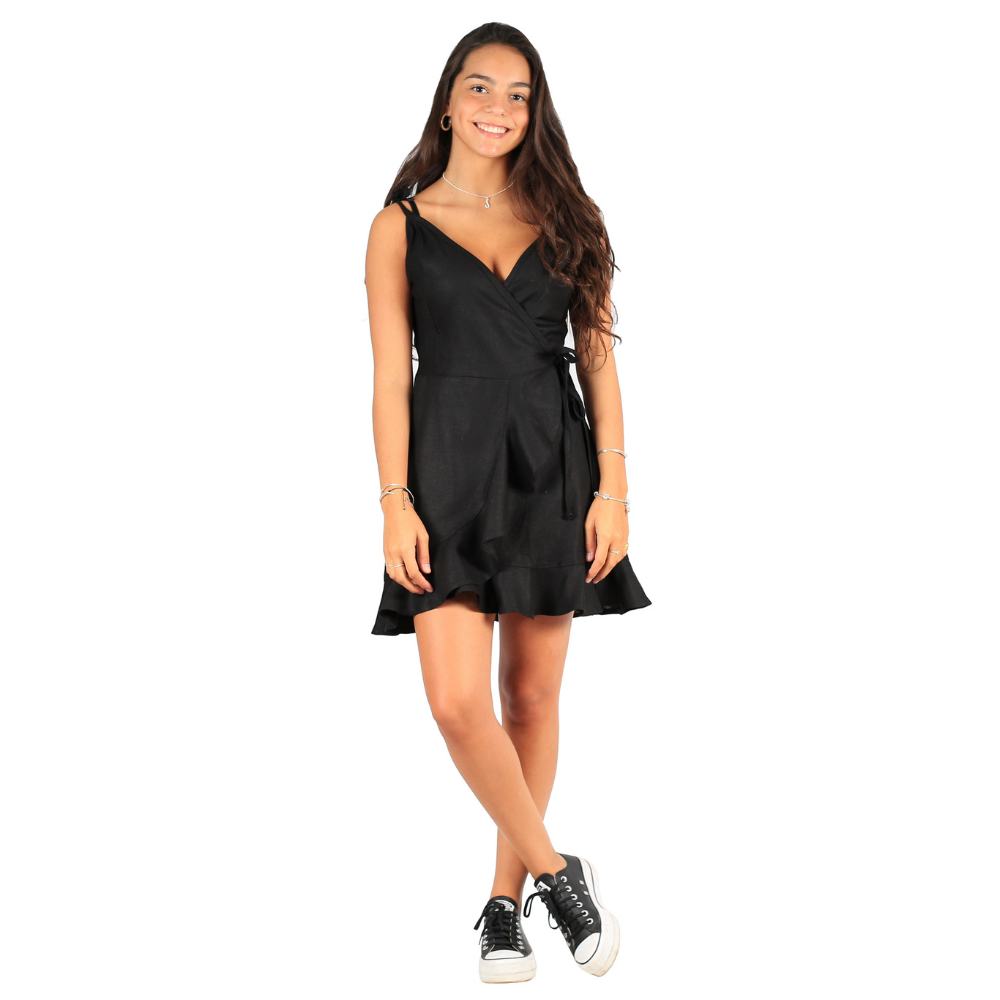 Vestido de Lino Negro
